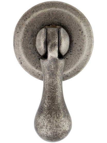 Classic Round Bronze Drop Pull in White Medium Bronze.